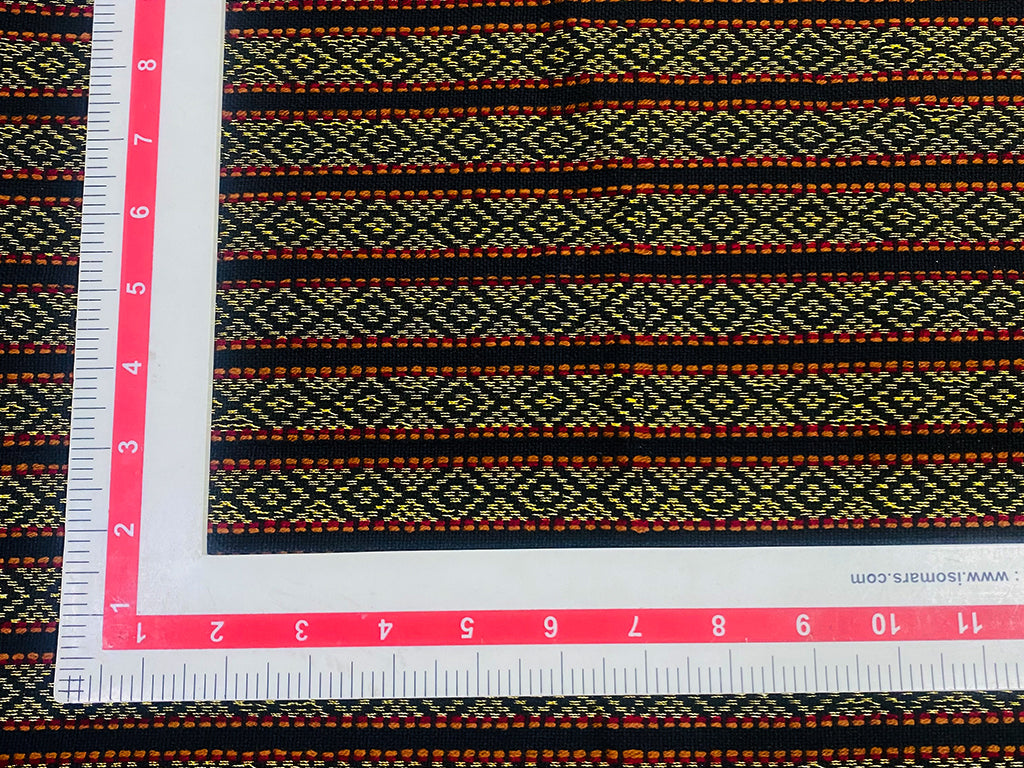 black-golden-stripes-heavy-acrylic-jacquard-fabric