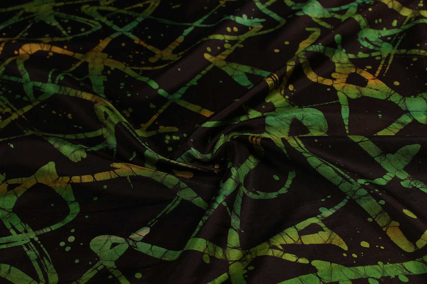 Black Habutai Silk Fabric