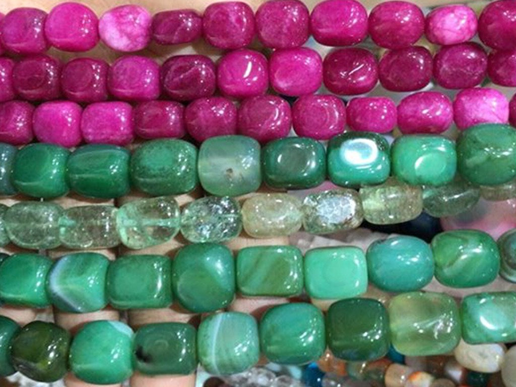 Green Semi Precious Taiwan Tumbles | The Design Cart (4333696286789)