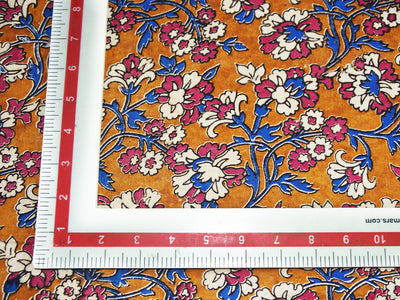 orange-floral-kalamkari-fabric