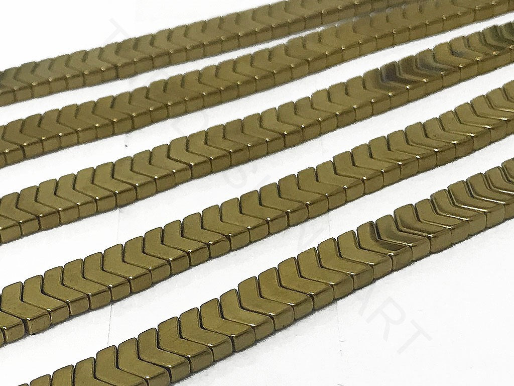 Golden Arrow Haematite Metal Beads | The Design Cart (4319015436357)