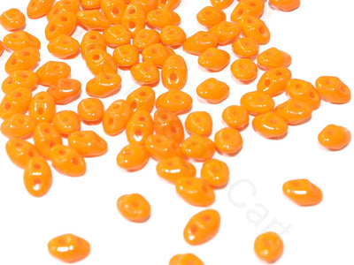 Orange 2 Hole Super Duo Beads | The Design Cart (1827261513762)