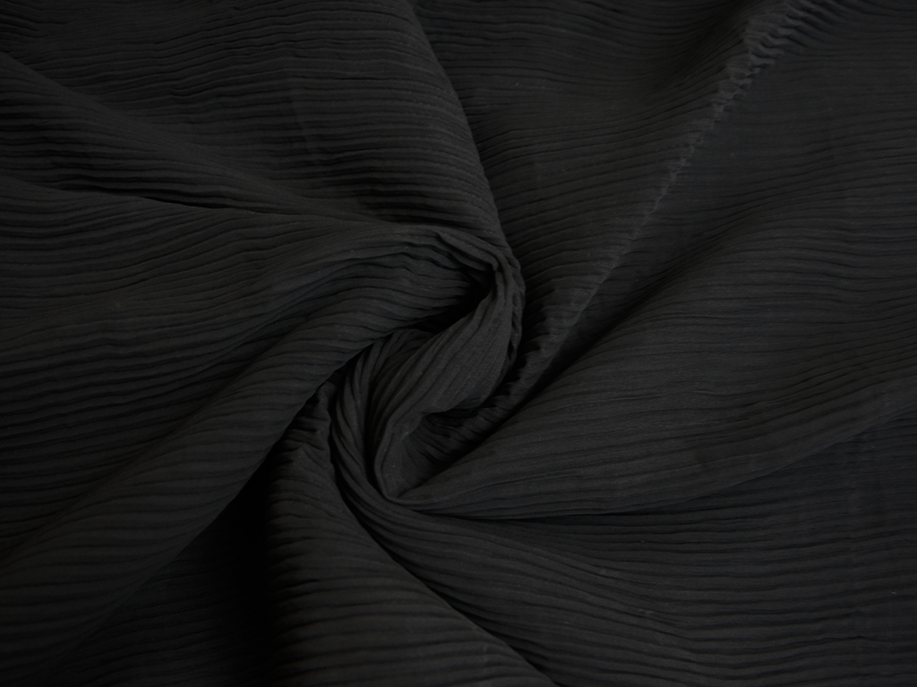 black-plain-pleated-georgette-fabric-kbg-coim-40