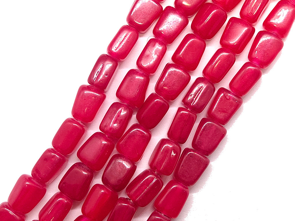 Cherry Red Fire Polished Tumble Glass Beads