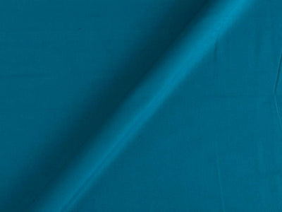 Firozi Blue Cotton Satin Plain Dyed Fabric