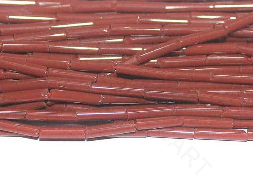 Maroon Pipe Beads | The Design Cart (4333696516165)