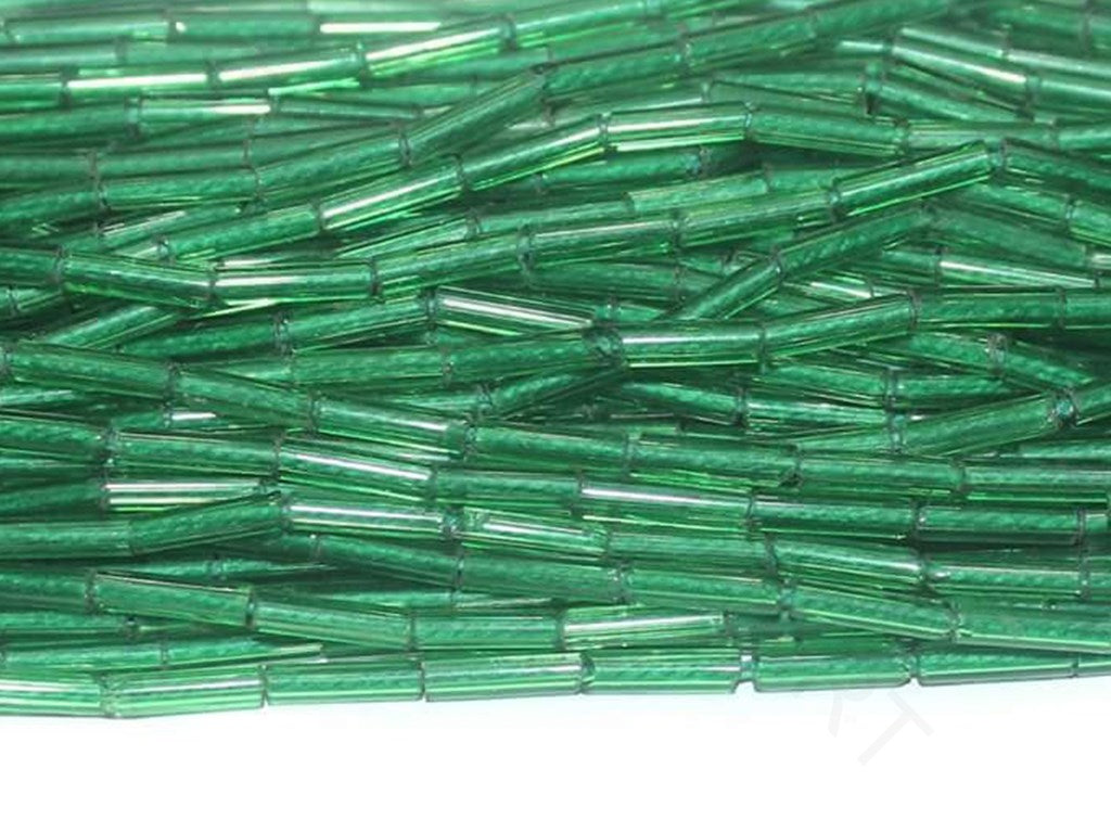 Dark Green Pipe Beads | The Design Cart (4333696647237)