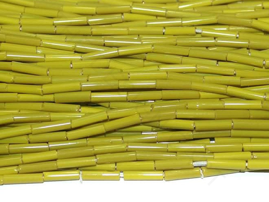 Green Yellow Pipe Beads | The Design Cart (4333696680005)