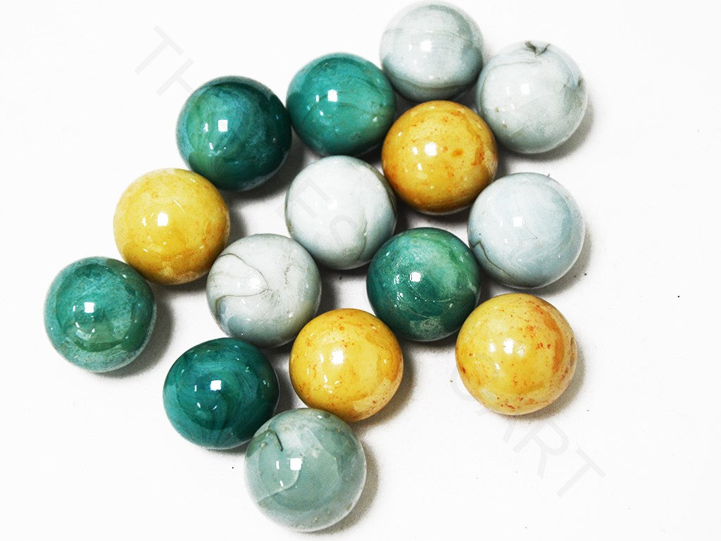 Multicolour 3 Designer Pebble Glass Stones | The Design Cart (4357669617733)