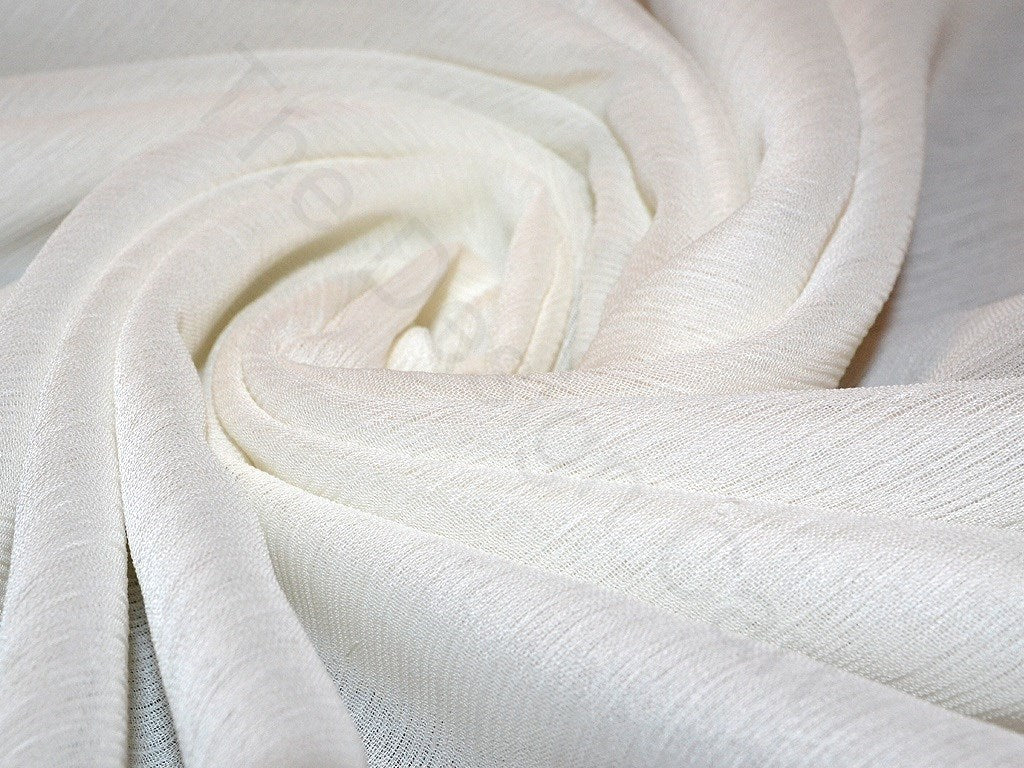 Dyeable White Poly Chiffon Fabric | The Design Cart (4169068707909)
