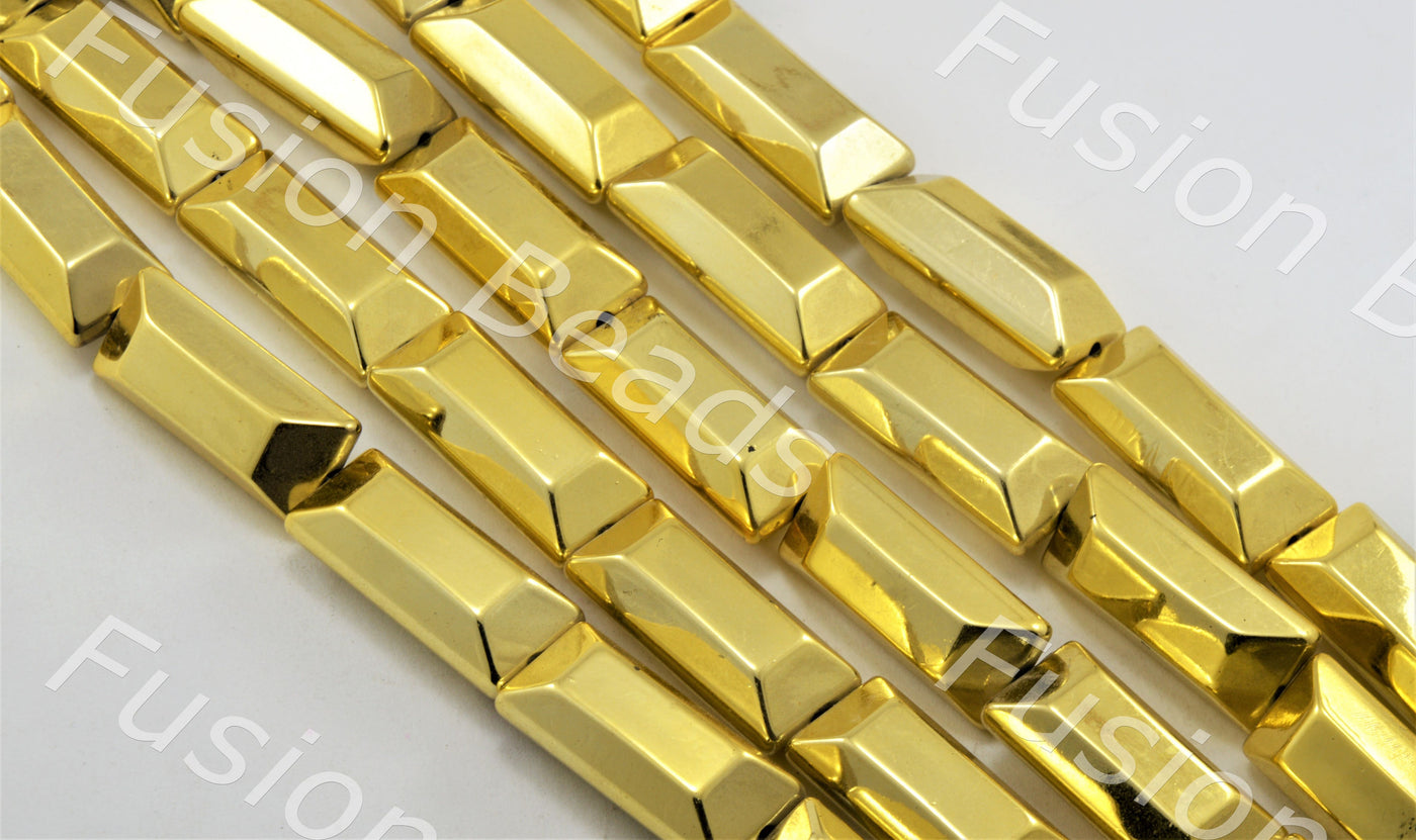Golden Metallic Cuboid Shaped Platic Stone (11469587475)