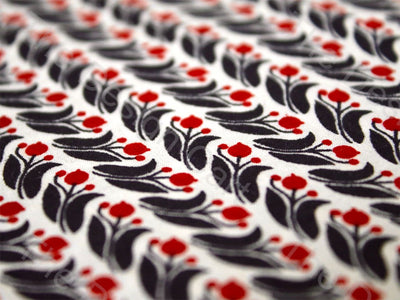 crimson-red-lantana-floral-design-cotton-fabric