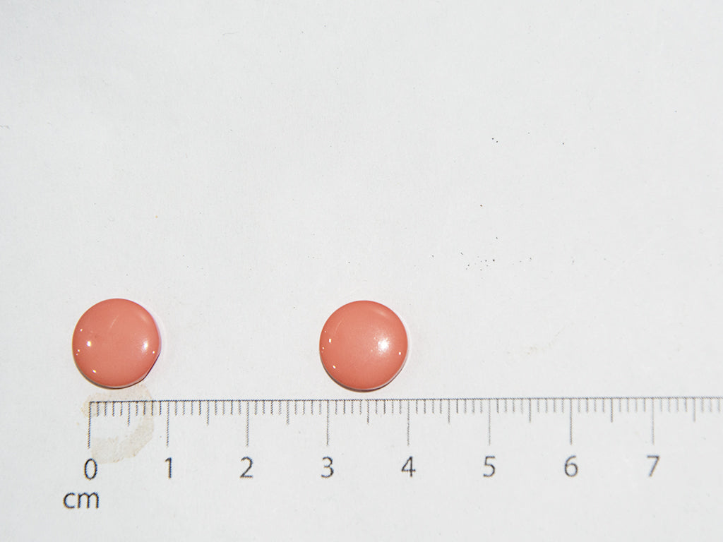 Peach Circular Marble Acrylic Buttons