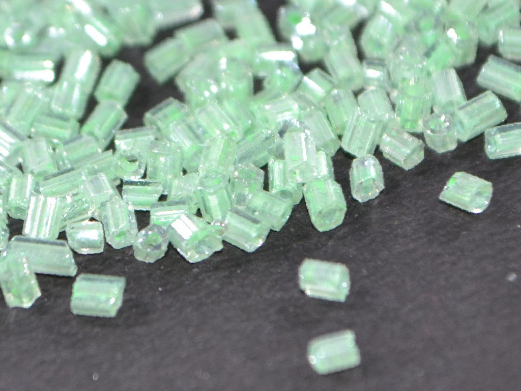 Light Green 2 Cut Inside Color Seed Beads | The Design Cart (3929886720034)