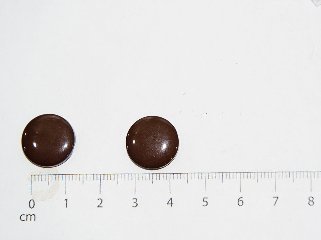 Brown Circular Marble Acrylic Buttons