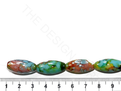 Sea Green Oval Glass Pearls | The Design Cart (3785181691938)