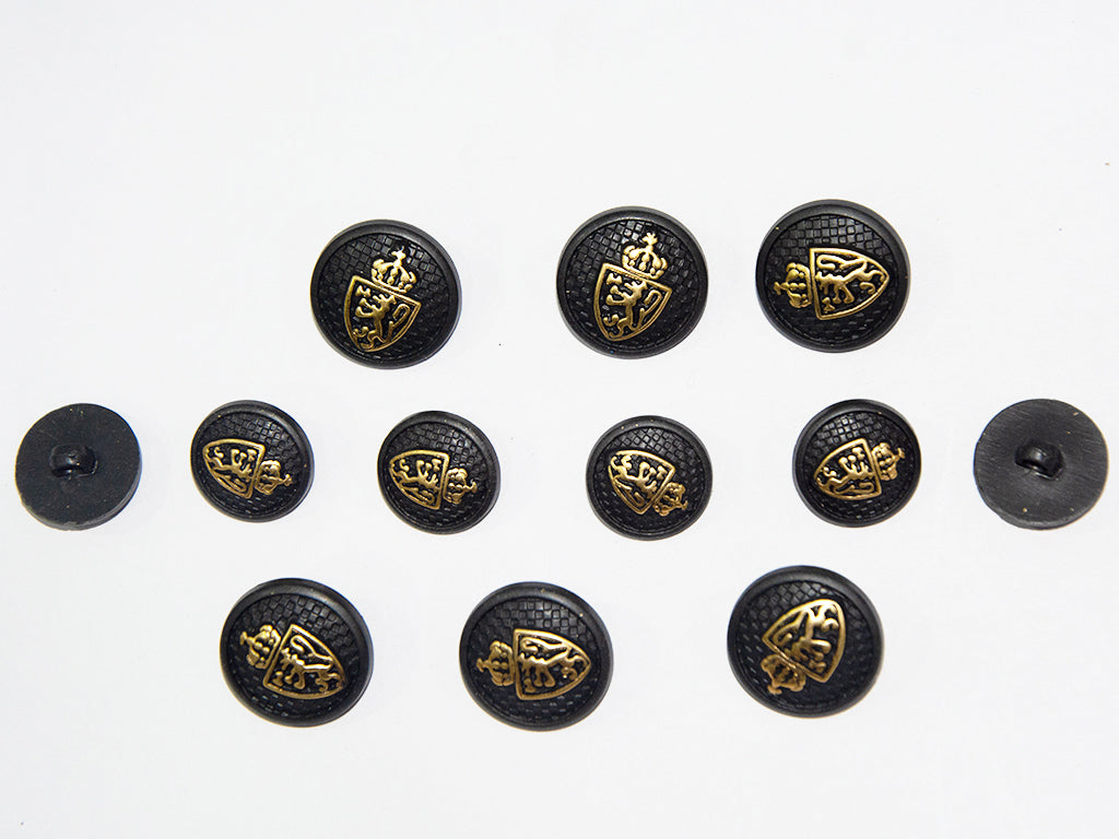 Black Designer Acrylic Suit Buttons