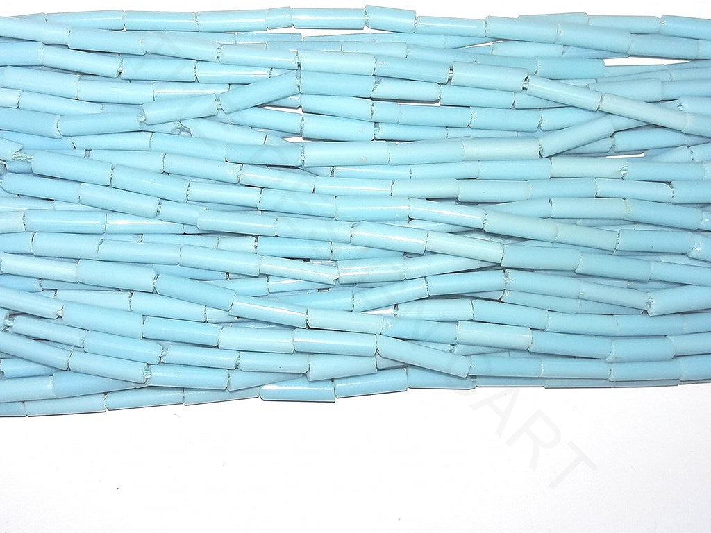 Light Blue Pipe Beads | The Design Cart (4333696712773)