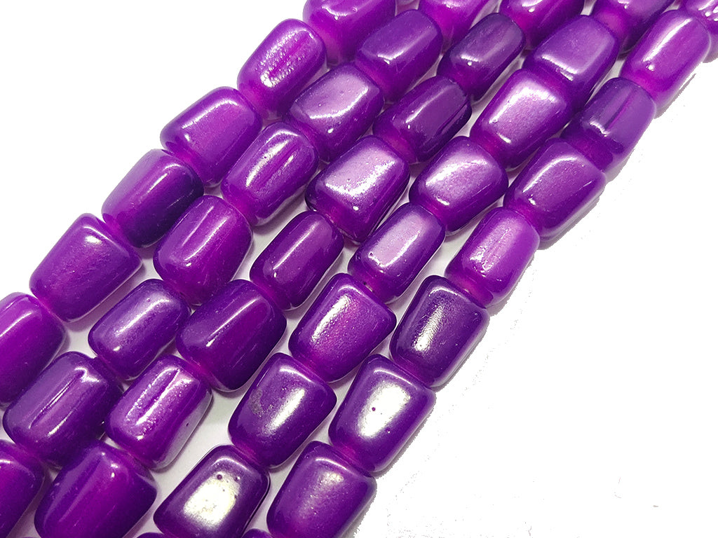 Purple Fire Polished Tumble Glass Beads
