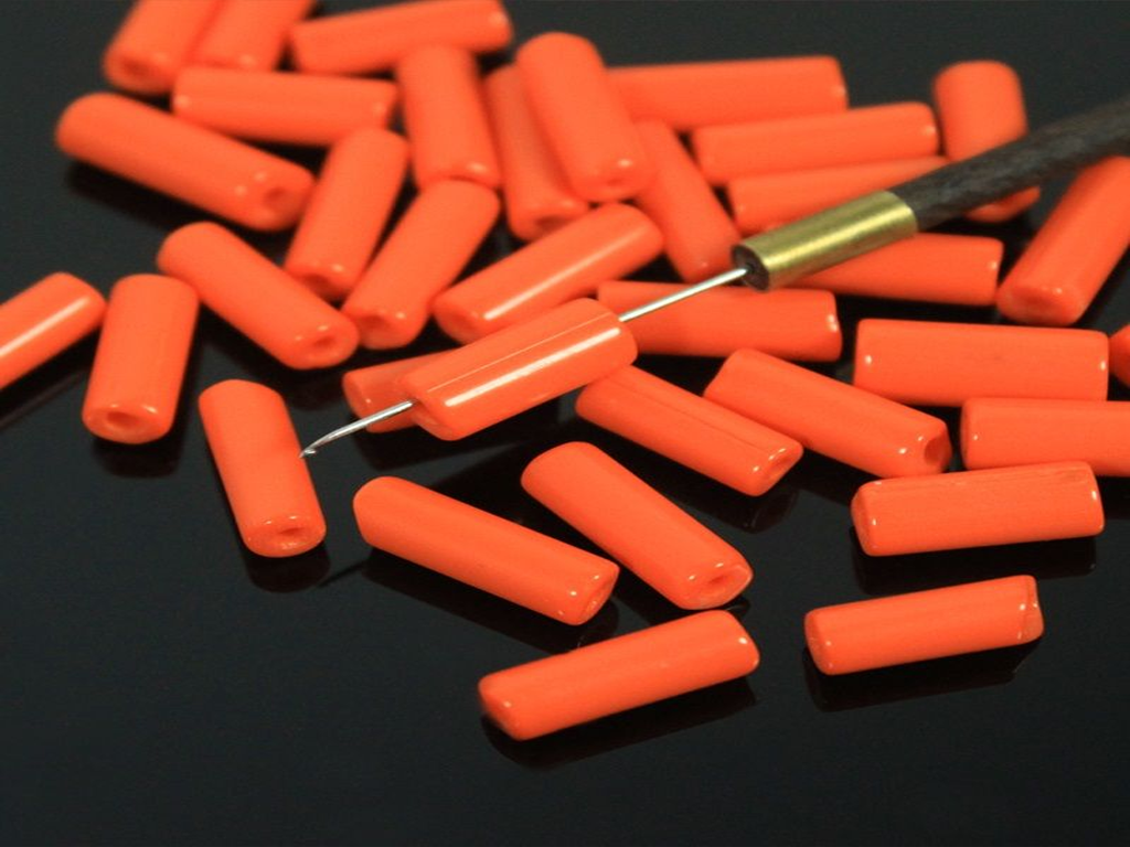 orange-tube-ceramic-beads