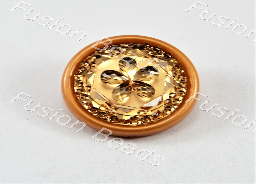 golden-flower-plastic-button