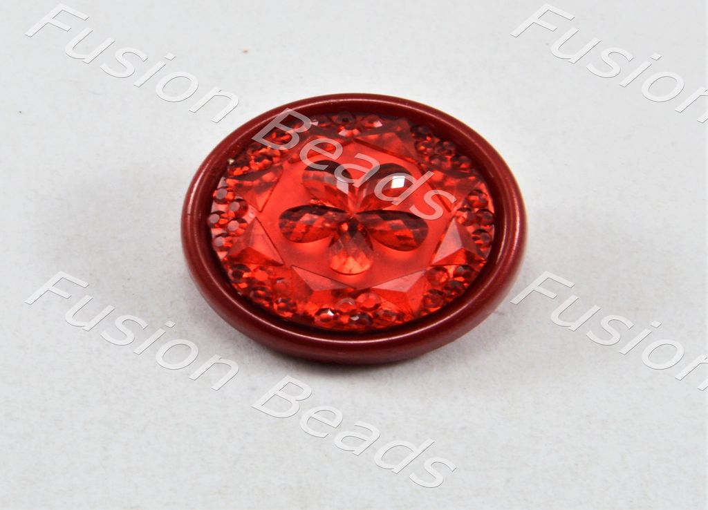 red-flower-plastic-button