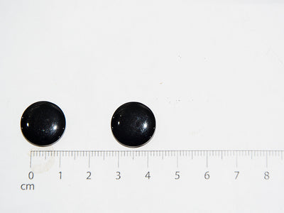 Black Circular Marble Acrylic Buttons