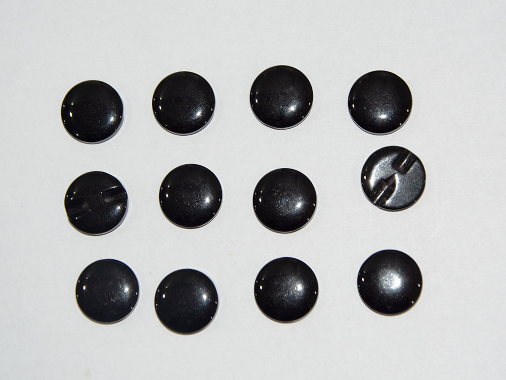 Black Circular Marble Acrylic Buttons