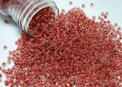 Red Inside Dyed Round Rocailles Glass Seed Beads