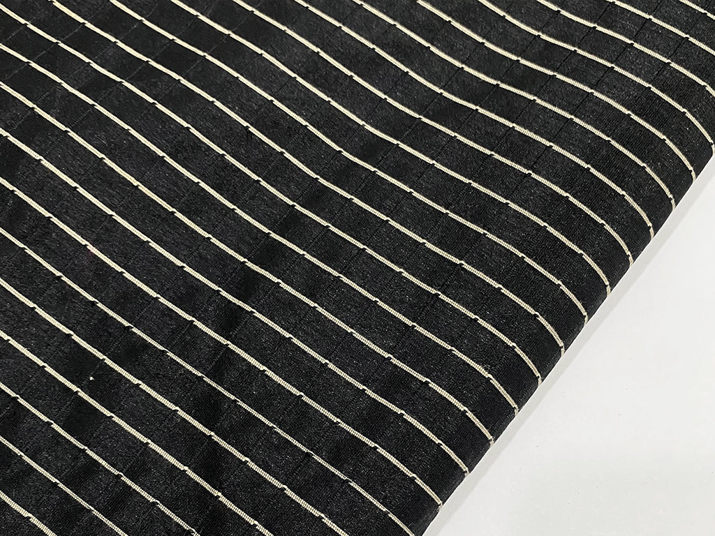 black-golden-stripes-cotton-polyester-fabric