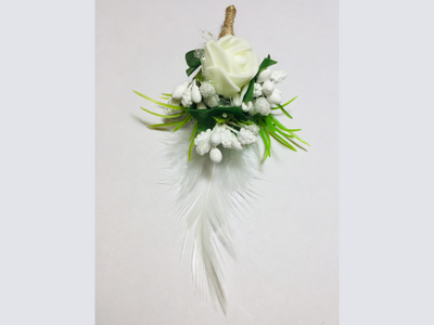 White Flower Unique Designer Brooch