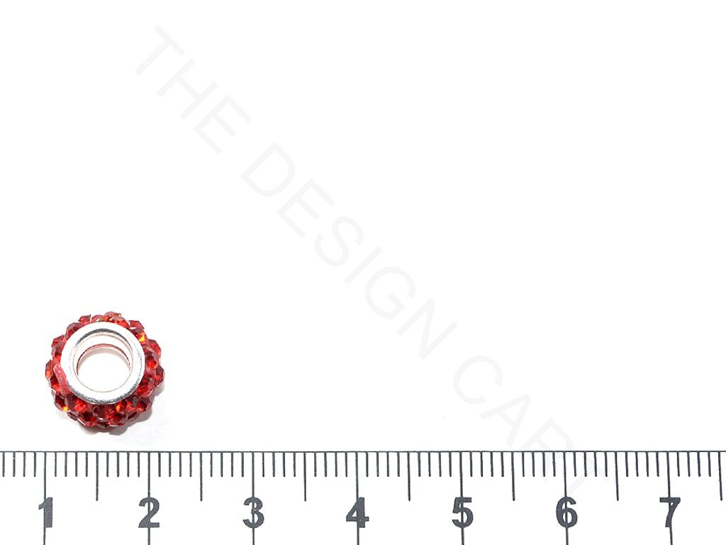 Red Spacer Beads with Zircons | The Design Cart (3840767066146)