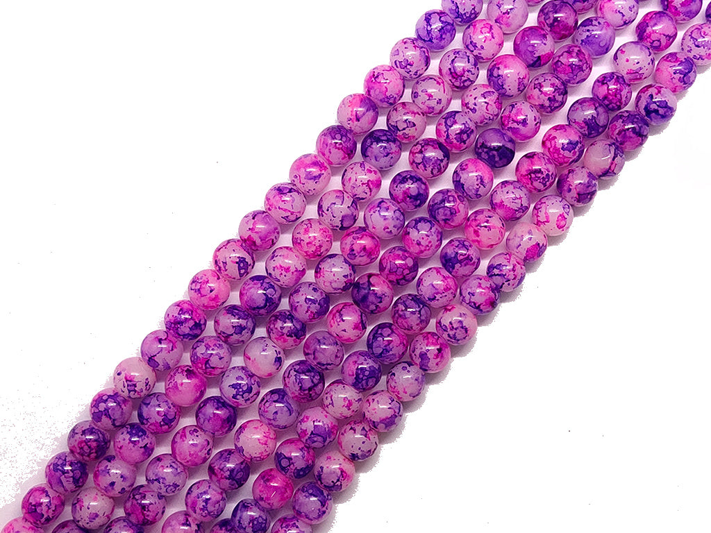 Purple Designer Glass Pearls