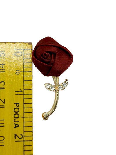 Maroon Flower Designer Brooch