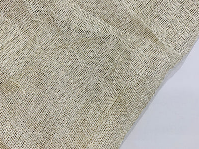 Off White Loose Weave Cotton Poly Fabric