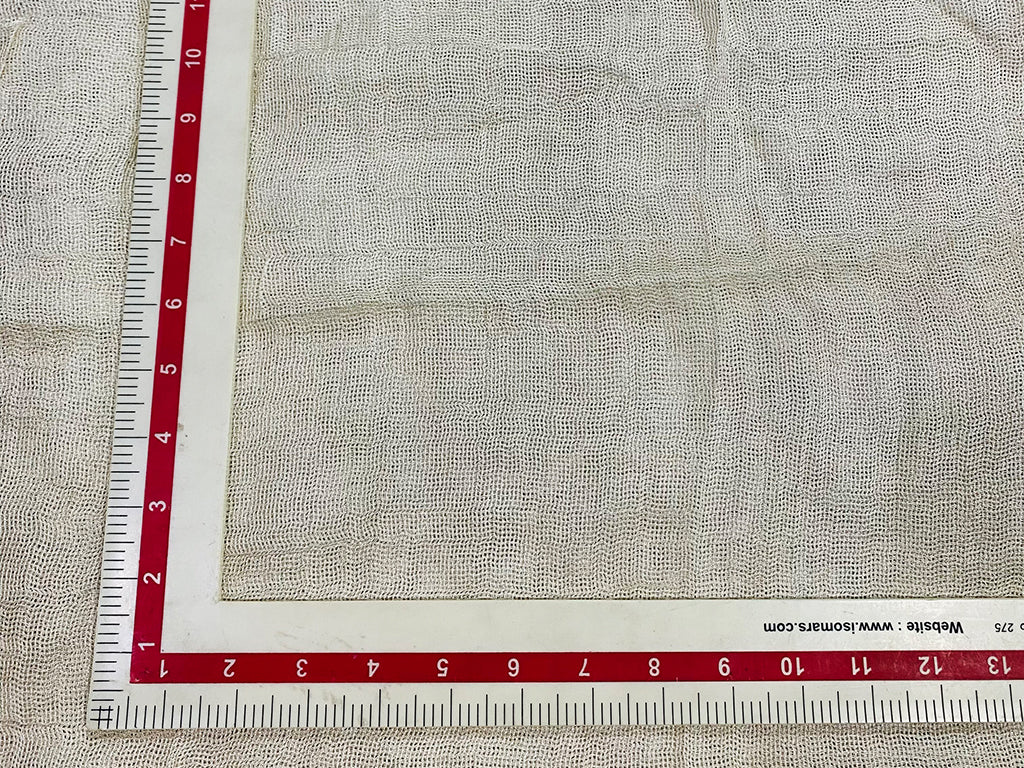 Off White Loose Weave Cotton Poly Fabric