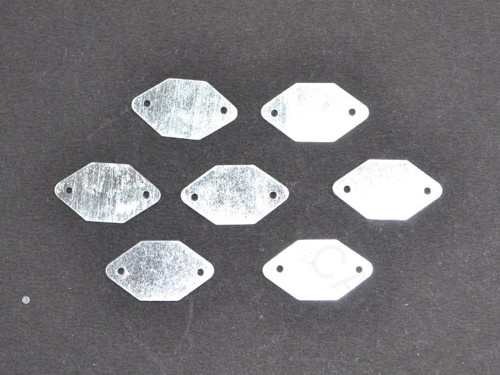 Silver Hexagonal 2 Hole Sequins | The Design Cart (3929886982178)