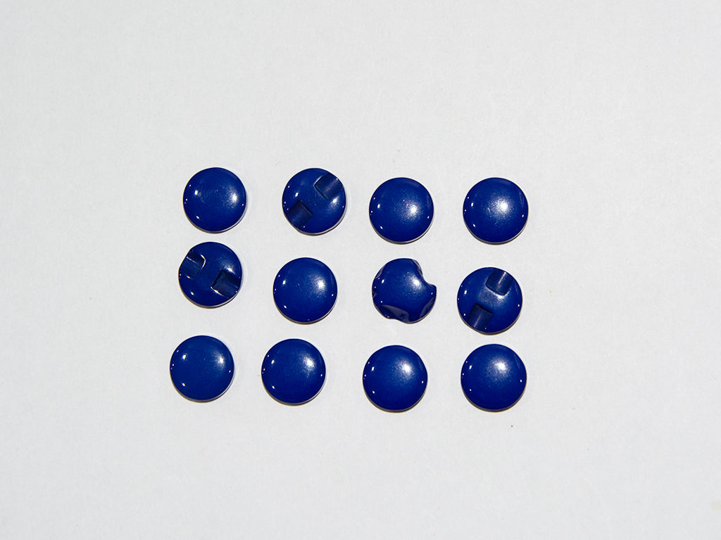 Dark Blue Circular Marble Acrylic Buttons