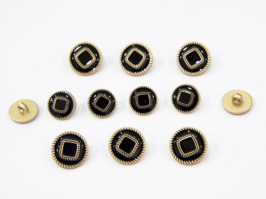 Black Designer Acrylic Suit Buttons