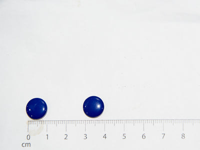 Dark Blue Circular Marble Acrylic Buttons