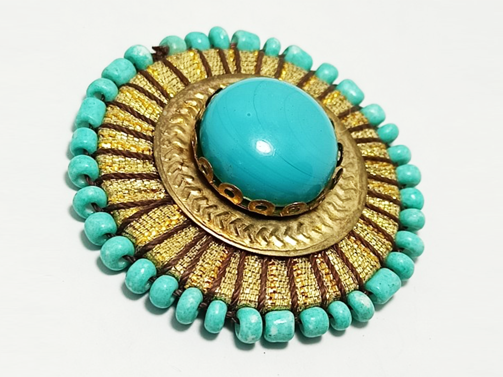 Turquoise & Golden Metal Patch