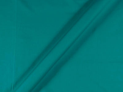 Turquoise Cotton Satin Plain Dyed Fabric