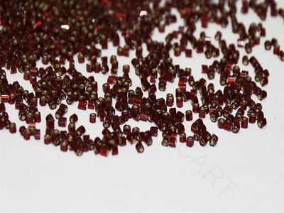 Preciosa Maroon Silverline 2 Cut Beads | The Design Cart (4350363500613)