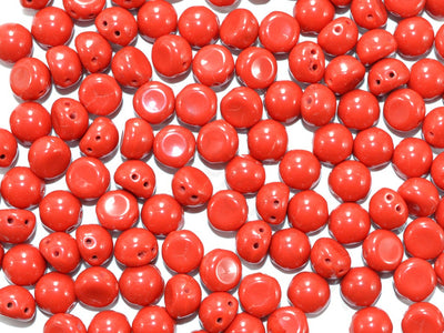 Red Cabochon Czech Glass Beads | The Design Cart (1722763640866)