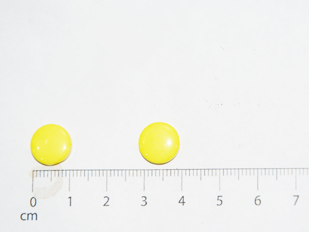 Yellow Circular Marble Acrylic Buttons