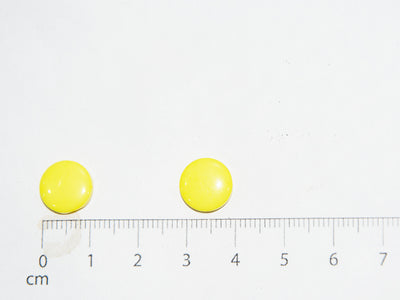 Yellow Circular Marble Acrylic Buttons