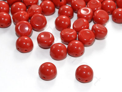 Red Cabochon Czech Glass Beads | The Design Cart (1722763640866)