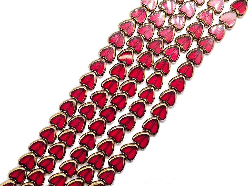 Red Heart Crystal Beads