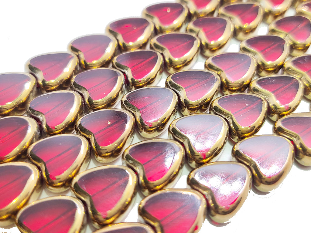 Red Heart Crystal Beads