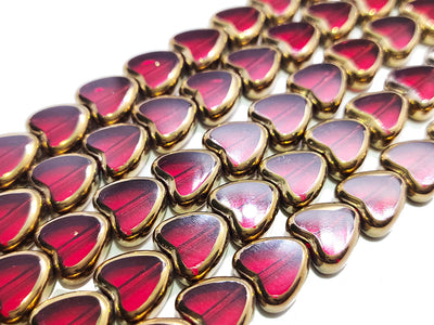 Red Heart Crystal Beads